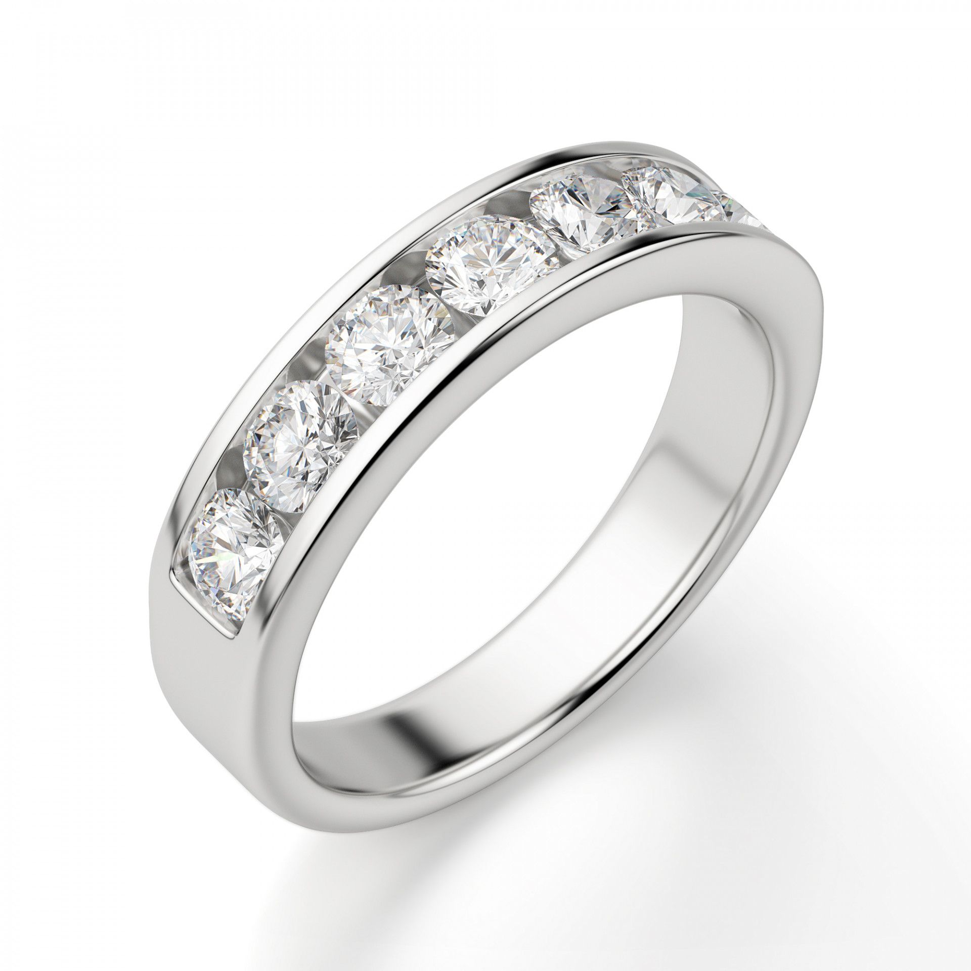 Diamond Diva Matching Band With Most Recently Released Diamond Multi Triangle Anniversary Rings In White Gold (View 7 of 25)