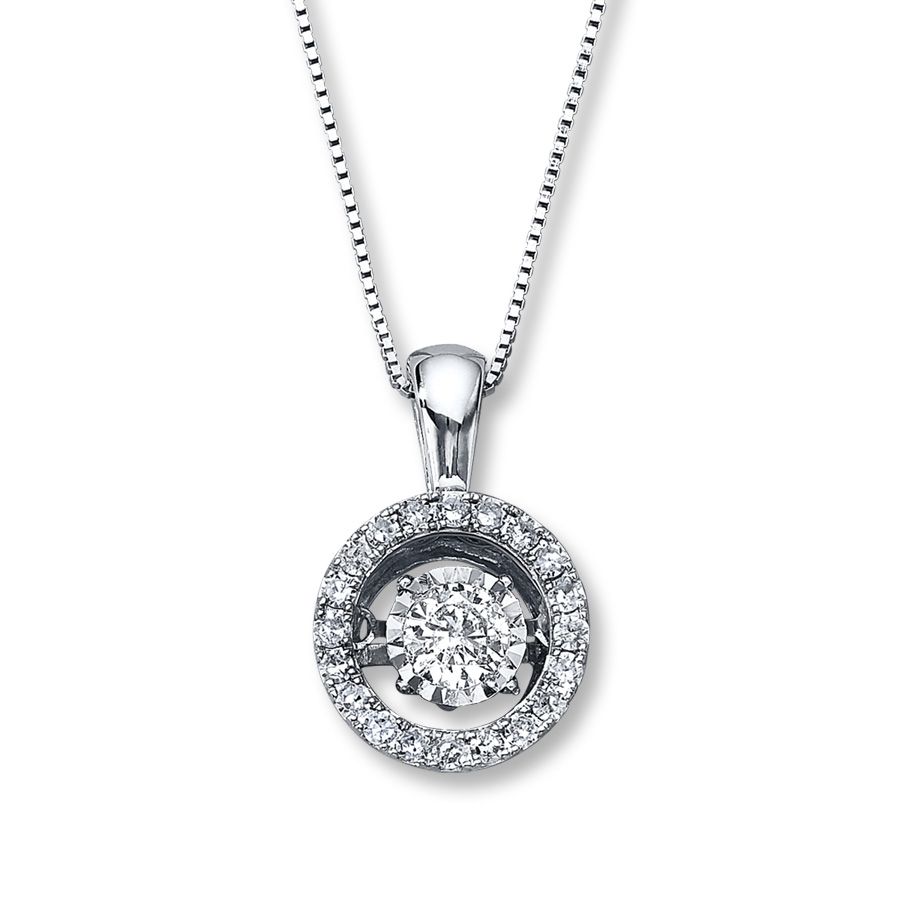 Diamonds In Rhythm 1/2 Ct Tw Necklace 14k White Gold In Latest Round Sparkle Halo Necklaces (View 6 of 25)