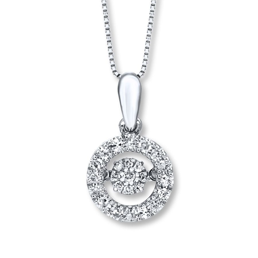 Diamonds In Rhythm 1/5 Ct Tw Necklace Sterling Silver Throughout Current Round Sparkle Halo Necklaces (Photo 25 of 25)