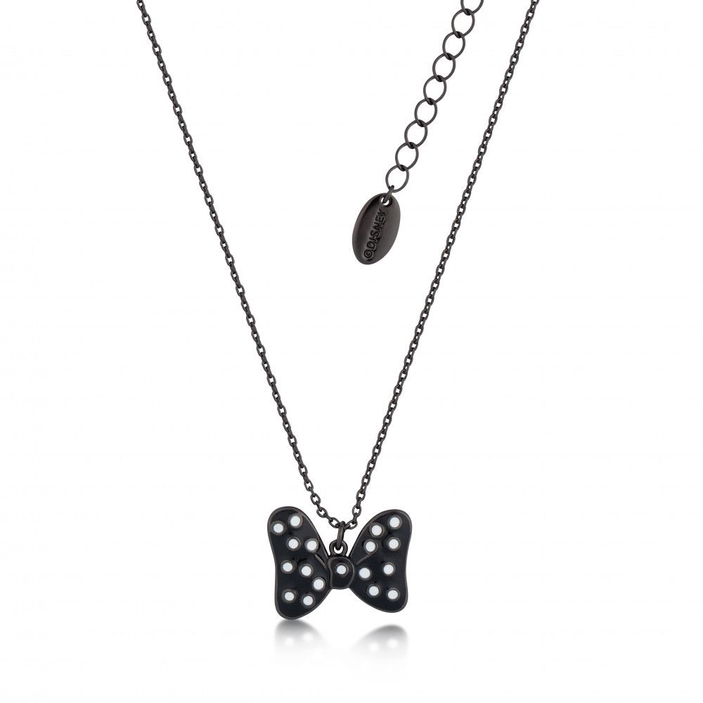 Disney Minnie Mouse Black Enamel Polka Dot Bow Necklace Within Best And Newest Disney Minnie’s Polka Dots Pendant Necklaces (View 3 of 25)