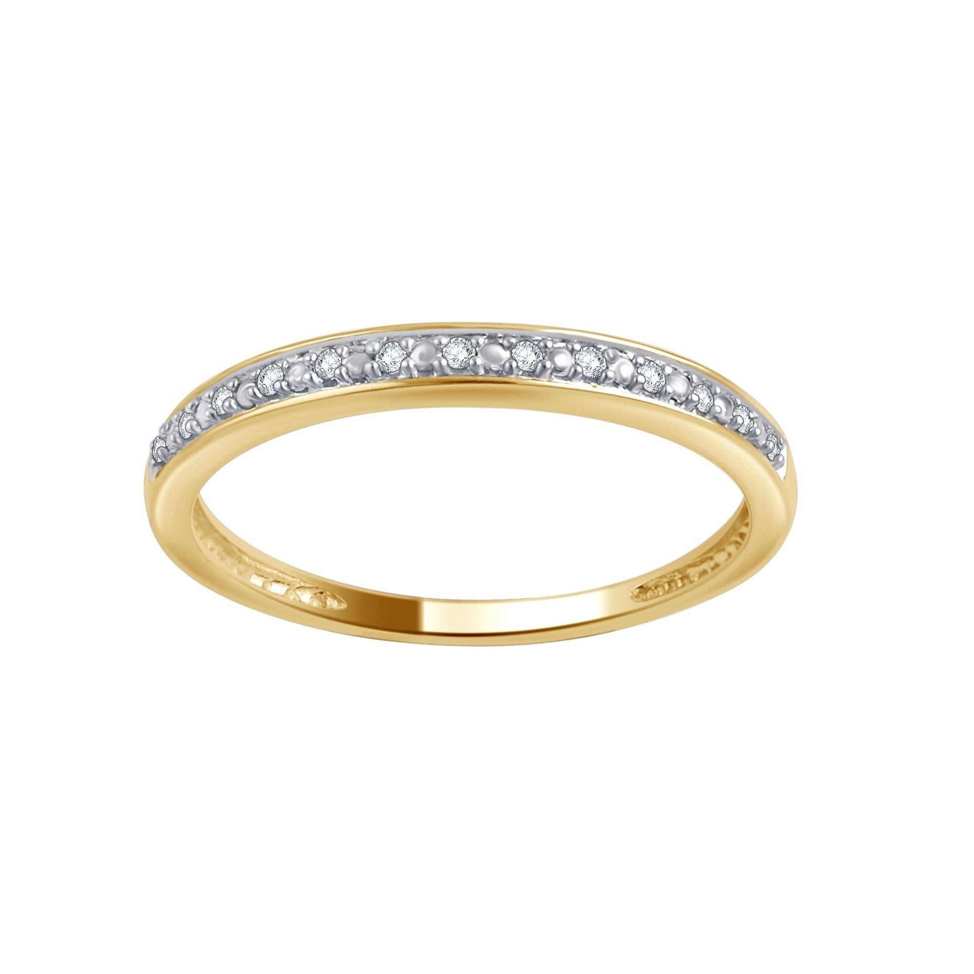 Divina 10kt Gold Diamond Accent Wedding Band Throughout Most Current Diamond Accent Anniversary Bands In Gold (View 11 of 25)