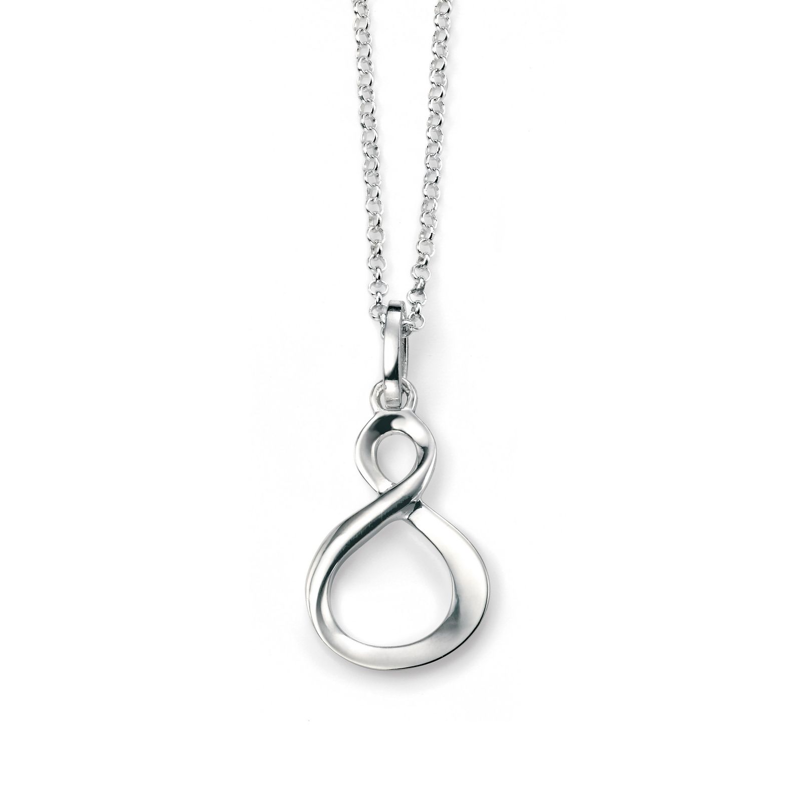 Elements Silver Infinity Loop Pendant Pertaining To Best And Newest Sparkling Infinity Locket Element Necklaces (View 3 of 25)