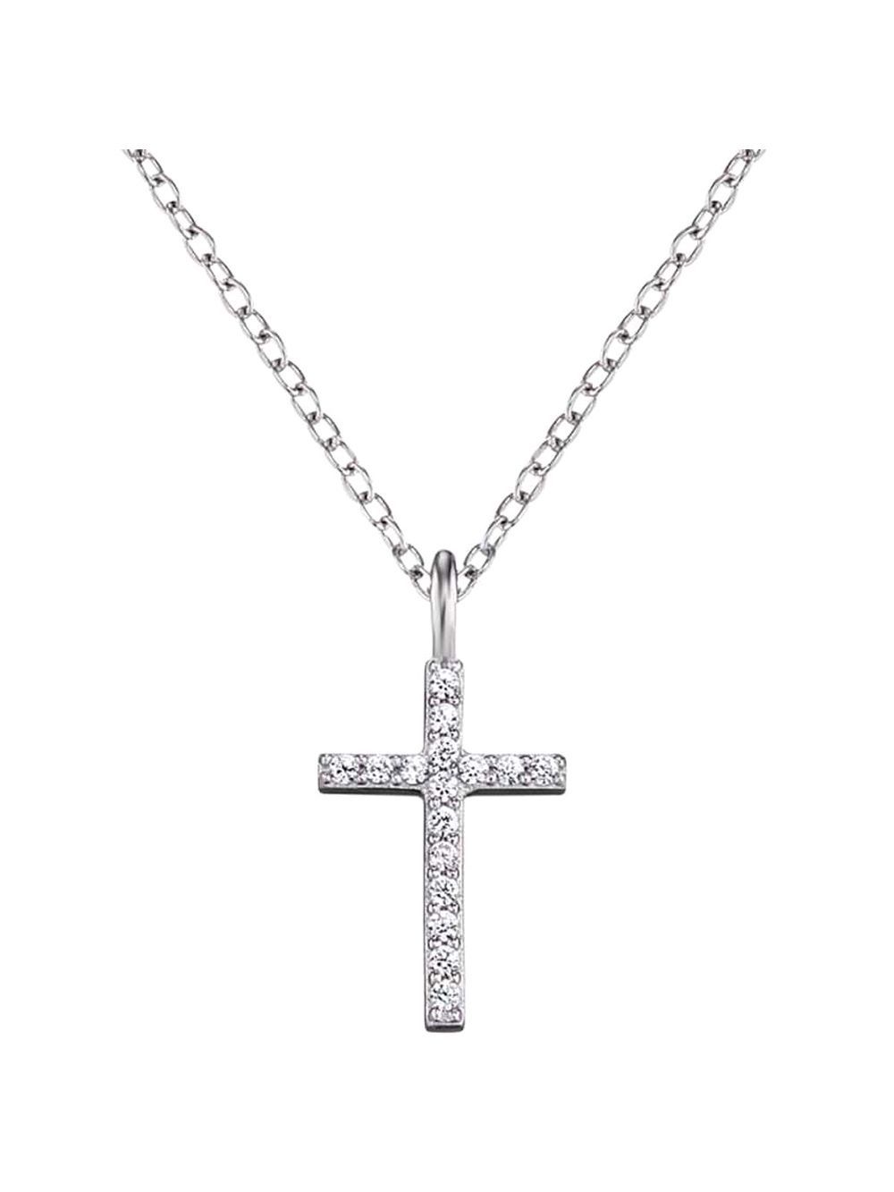 Engelsrufer Ern Lilcross Zi Ladies Cross Pendant Necklace Zirconia Within Best And Newest Sparkling Cross Pendant Necklaces (View 5 of 25)