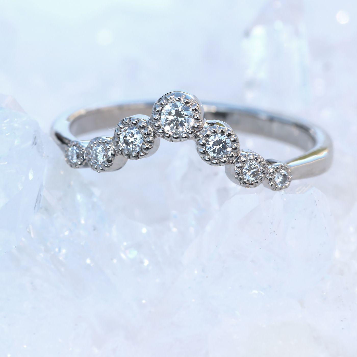 Ethical Diamond Wishbone Wedding Ring Within 2018 Polished Wishbone Rings (View 24 of 25)