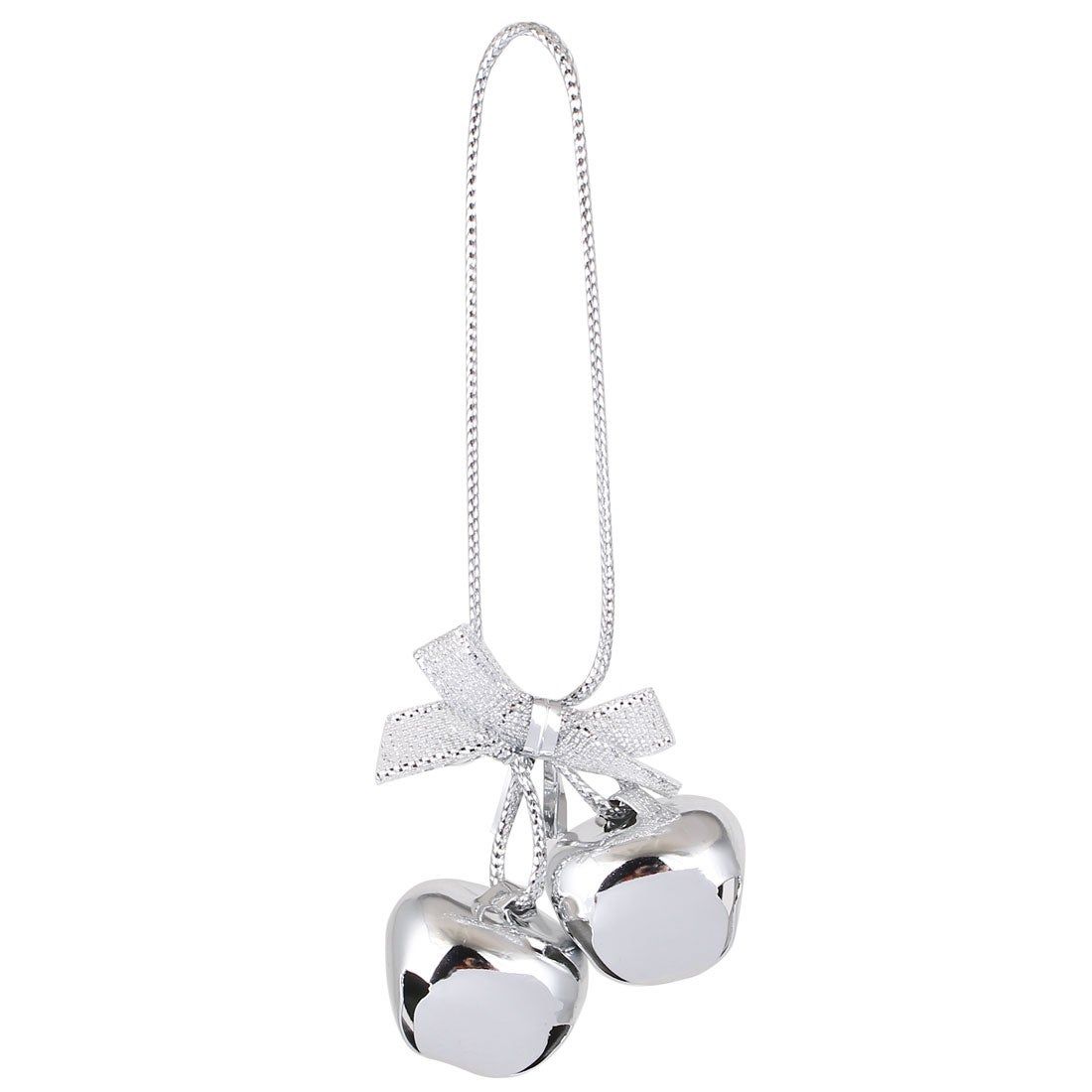 Festival Christmas Tree Metal Bowknot Ring Bell Pendant Hanger Decor Silver  Tone For Newest Twinkling Christmas Tree Locket Element Necklaces (View 15 of 25)