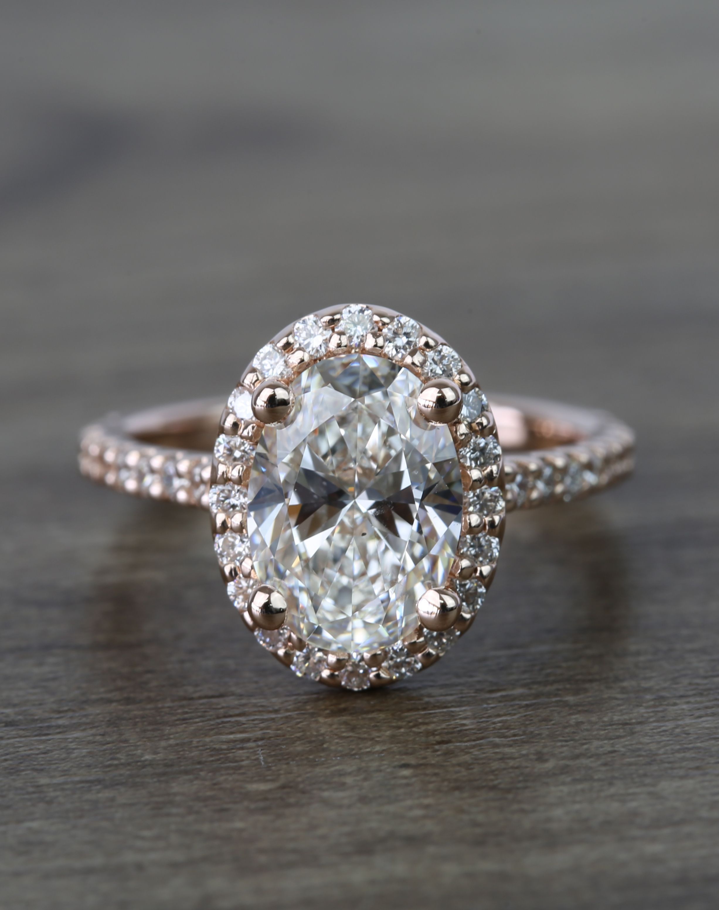 Floating Oval Diamond Halo Engagement Ring ( (View 11 of 25)