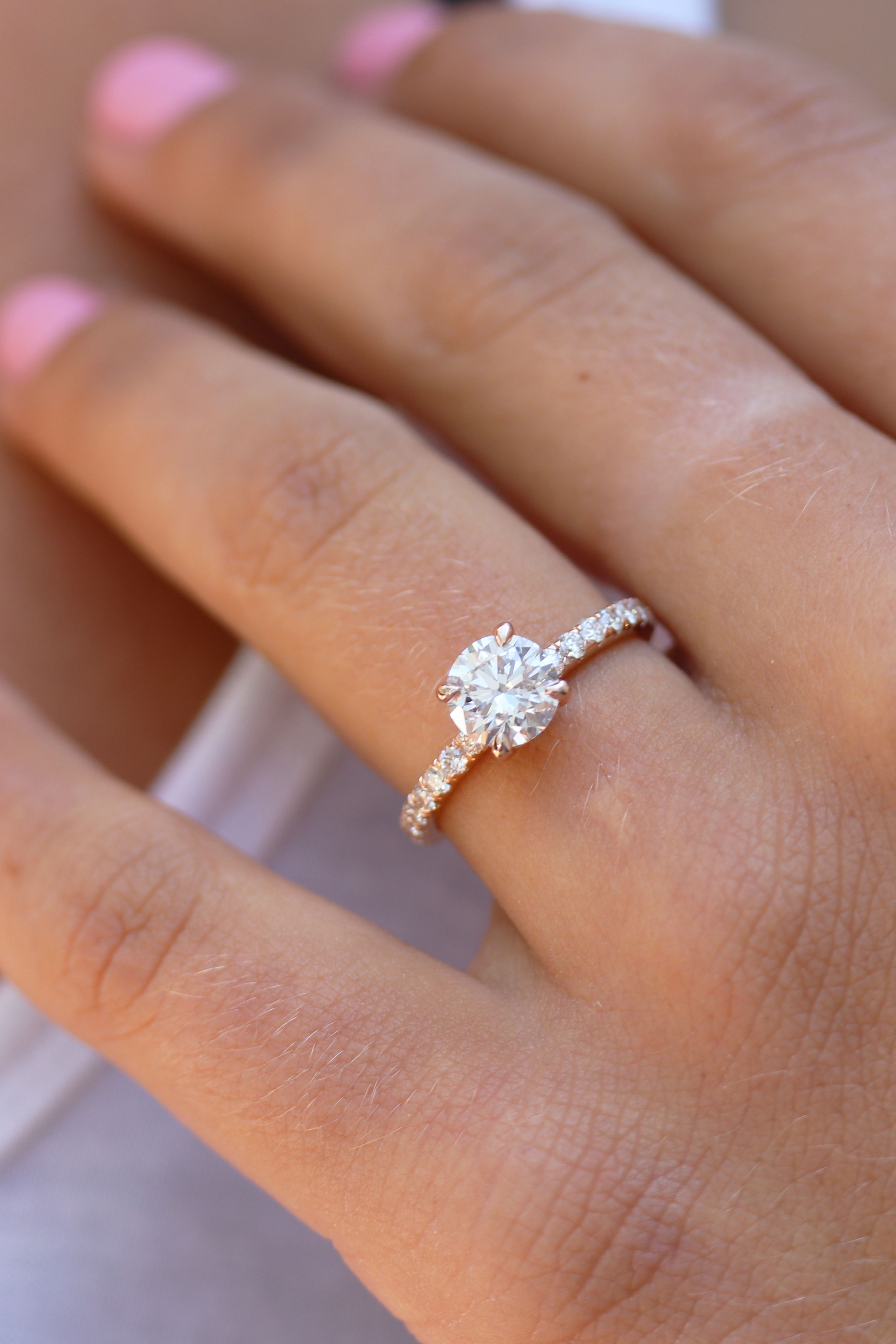 Four Prong Pavé Setting In 2019 | Diamond Band Rings | Engagement With Regard To Most Recently Released Sparkling Pavé Band Rings (View 2 of 25)