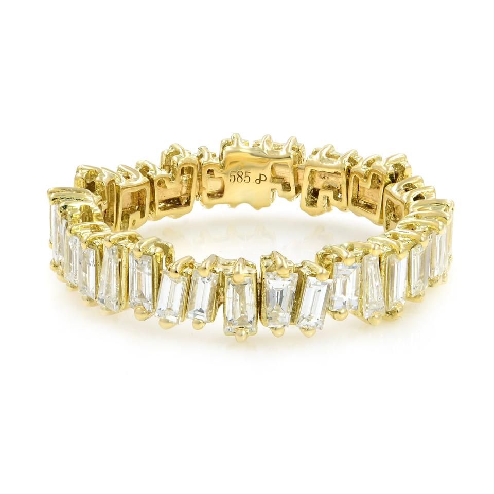 Gavriel's Jewelry 14k Yellow Gold Baguette Diamond  (View 3 of 25)