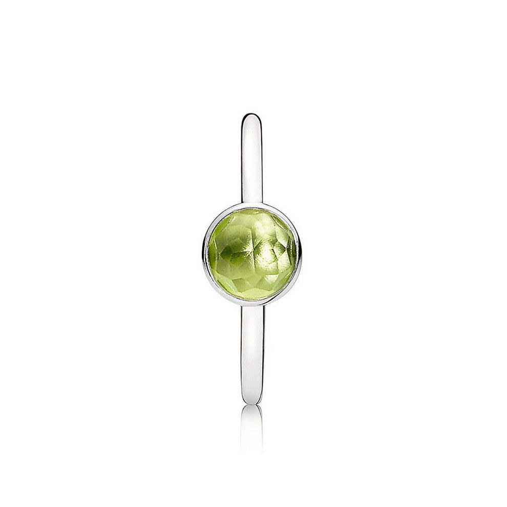 Genuine Pandora August Droplet Peridot Birthstone Ring 191012pe Intended For Most Current August Droplet Pendant Necklaces (View 5 of 25)