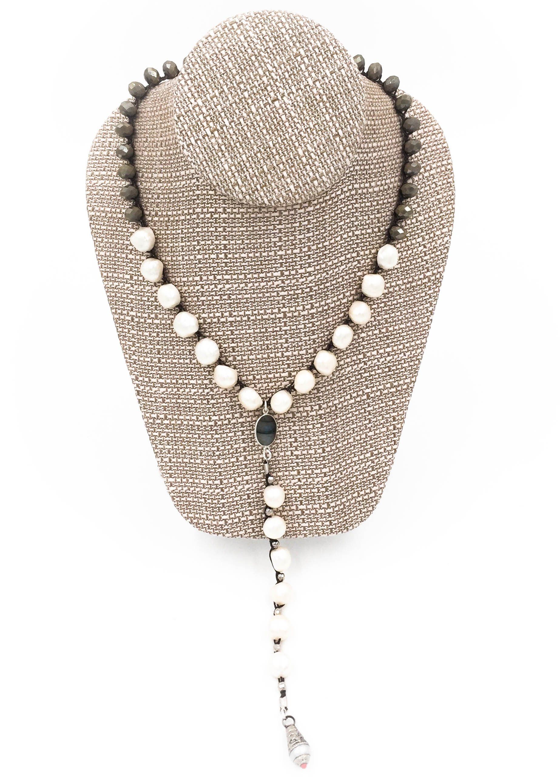 Hannah – White Pearl On Chocolate In 2019 | Products | Pearls Intended For 2019 String Of Beads Y  Necklaces (View 13 of 25)