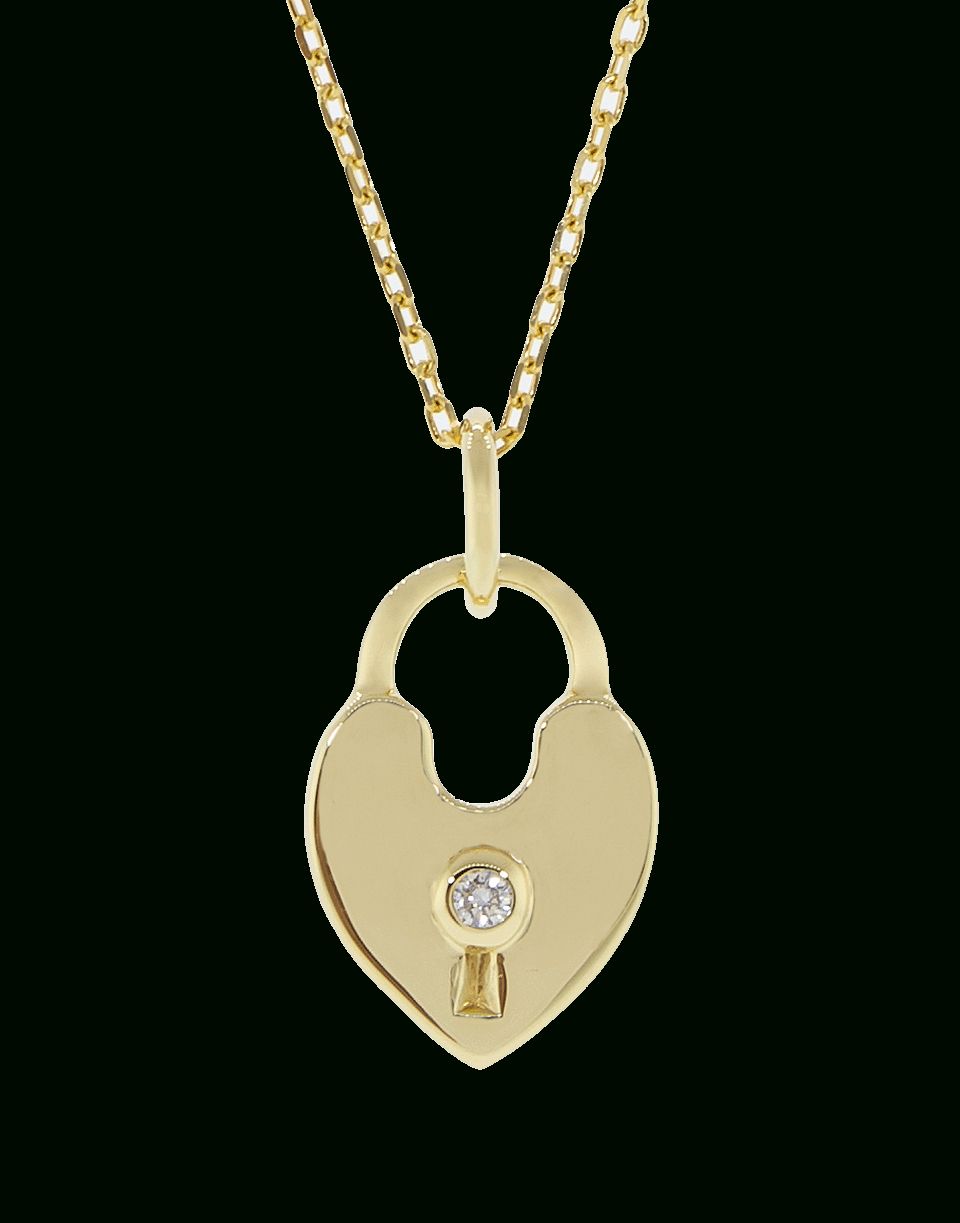 Heart Shaped Lock Charm Necklace With Recent Heart Shaped Padlock Necklaces (View 18 of 25)