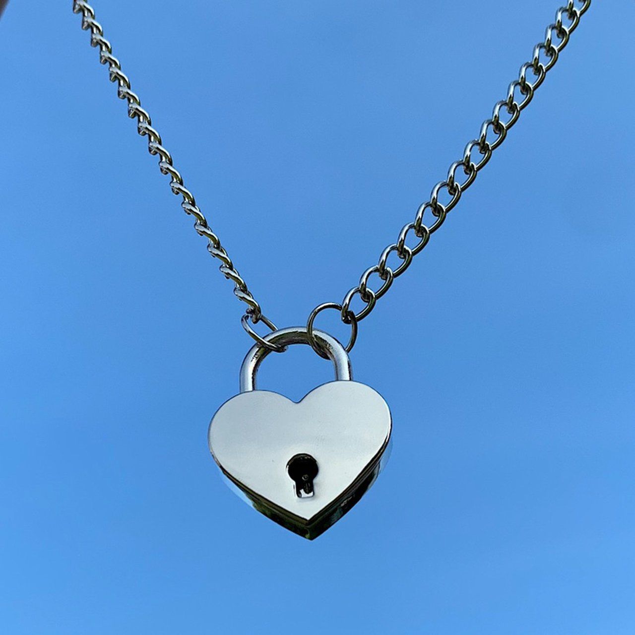 Heart Shaped Padlock Chain Necklace (View 3 of 25)
