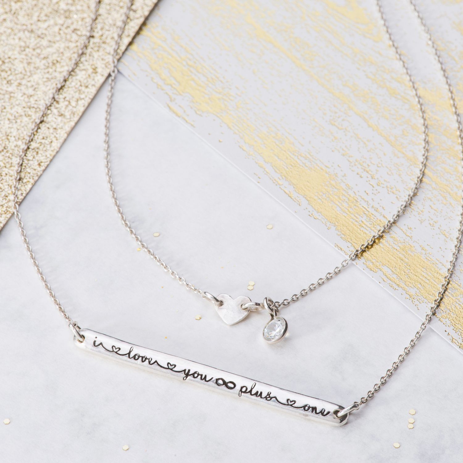 I Love You Infinity Plus One Necklace For 2019 Ampersand Alphabet Locket Element Necklaces (View 5 of 25)