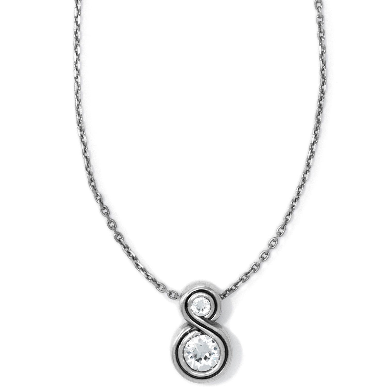 Infinity Sparkle Petite Necklace In Best And Newest Sparkling Square Halo Pendant Necklaces (View 9 of 25)