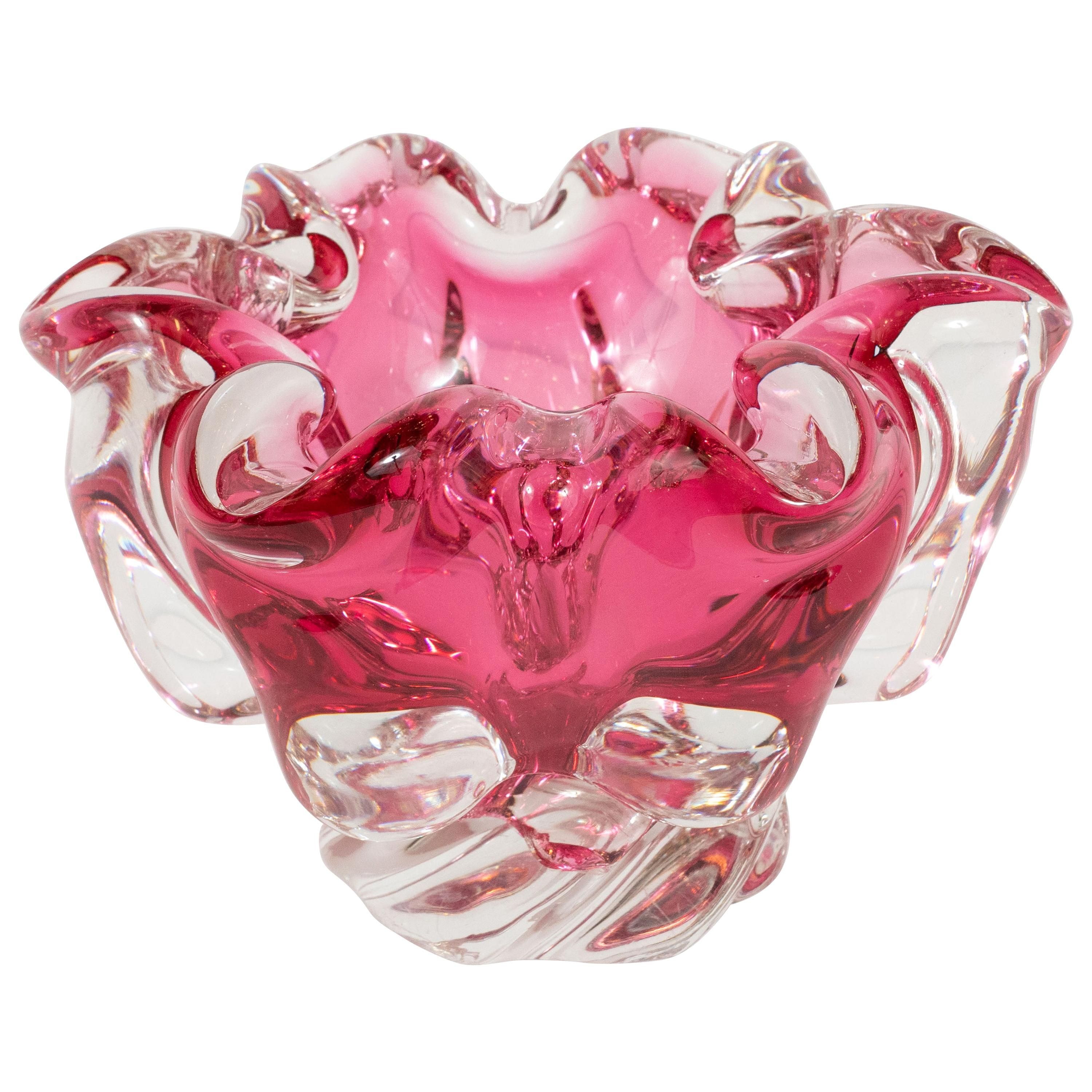 Italian Glass Bowls – 360 For Sale On 1stdibs Regarding Most Up To Date Pink Murano Glass Leaf Rings (View 3 of 25)