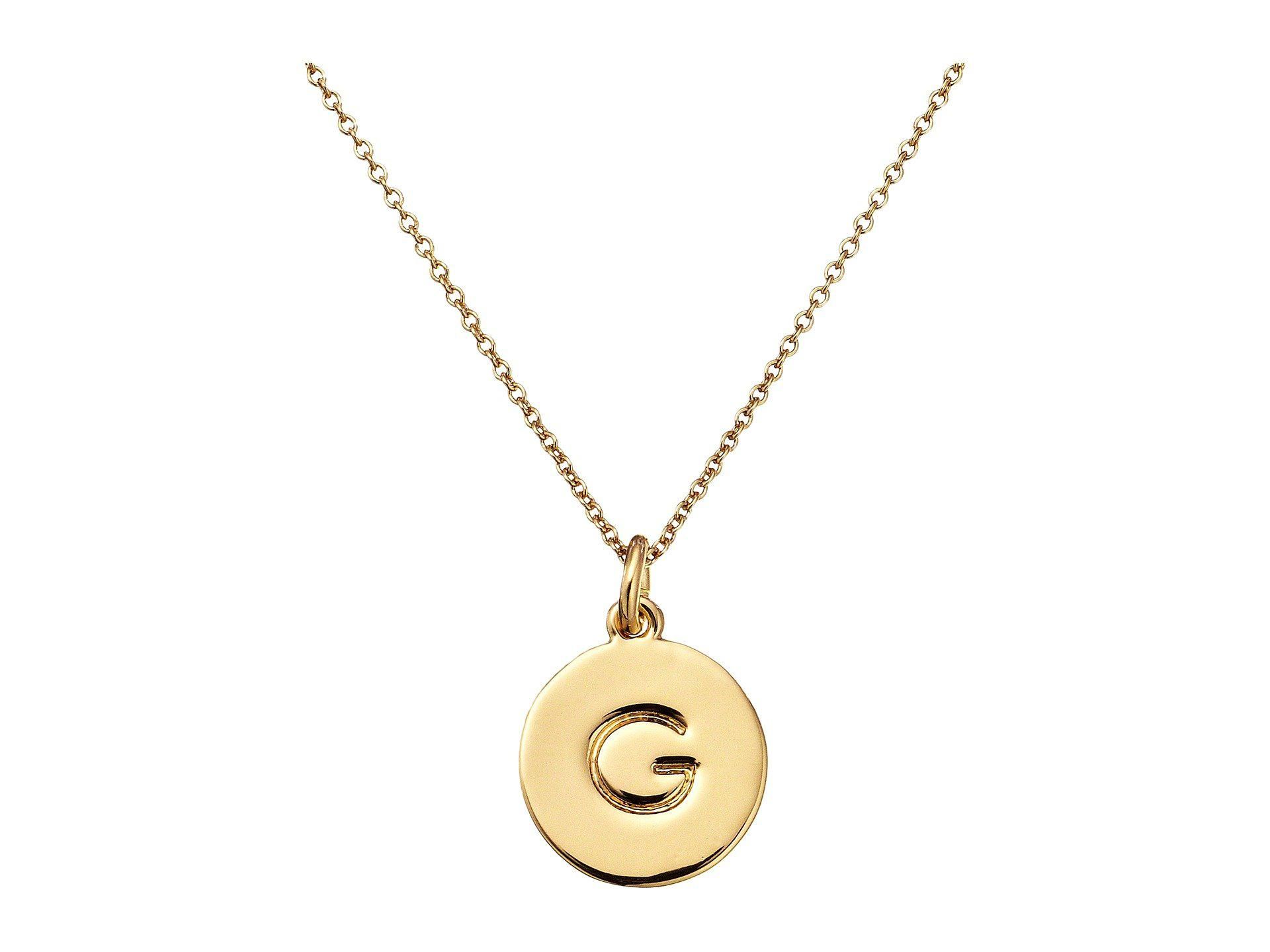 Kate Spade Metallic Kate Spade Pendants G Pendant Necklace Intended For Newest Letter G Alphabet Locket Element Necklaces (View 19 of 25)
