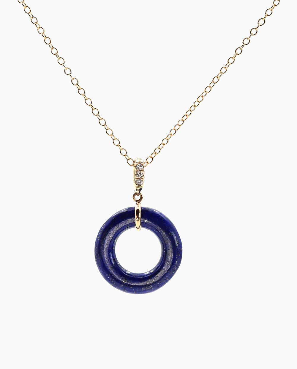 Lapis Munchkin Cable Chain Necklace Within 2019 Cable Chain Necklaces (View 17 of 25)