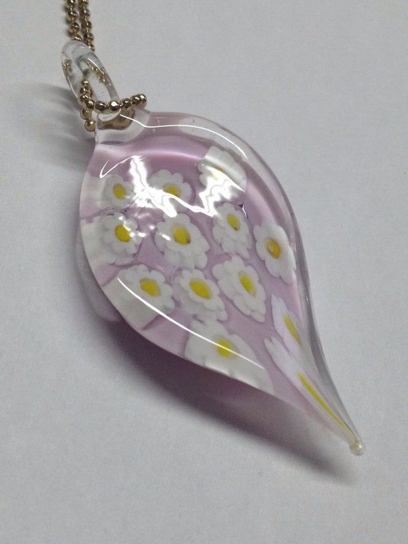 Leaf With Murrine: Murano Glass Leaf With Murrine Inside. Last Color  Remained Pink (View 15 of 25)