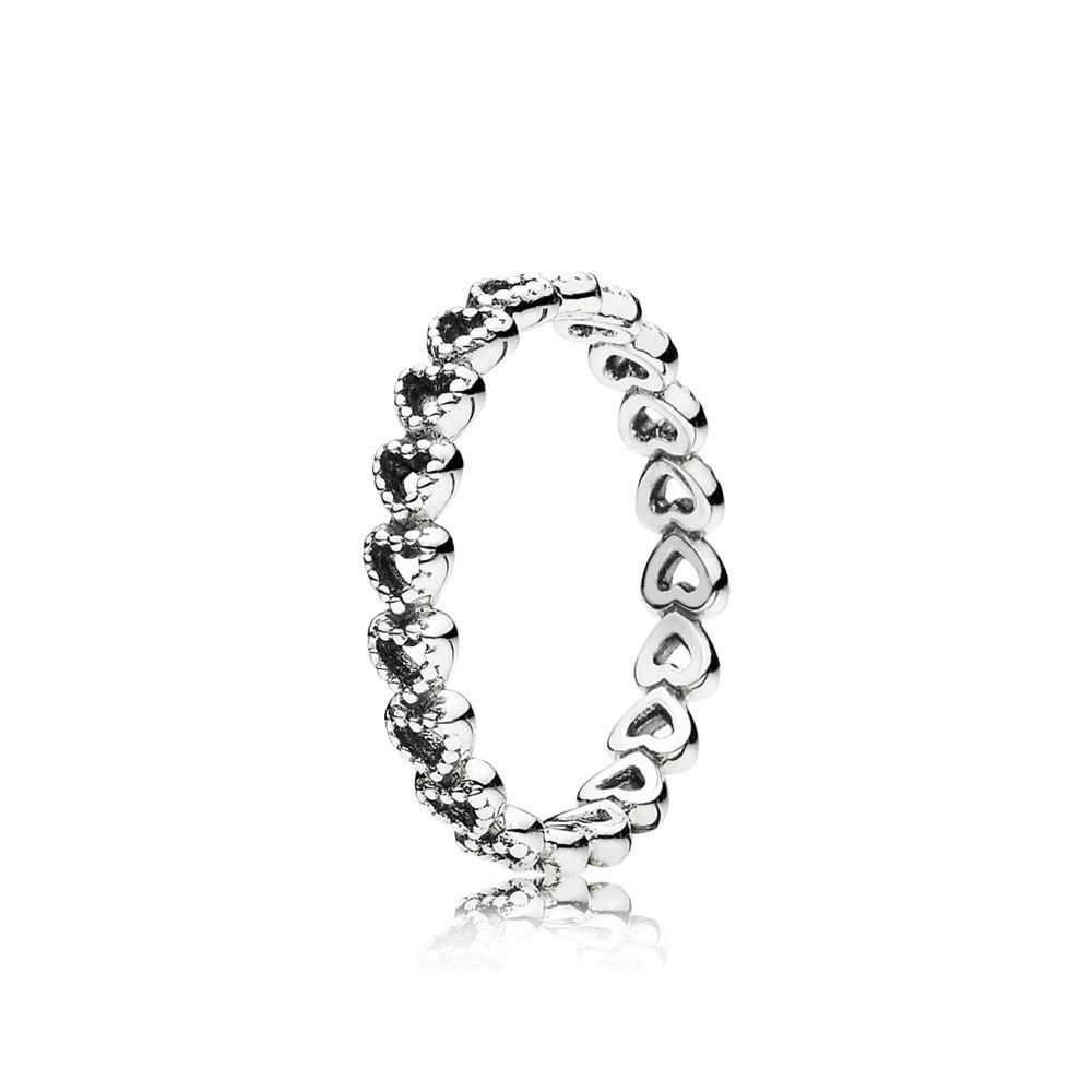 Linked Love Ring In 2019 | Open Heart | Pandora Rings, Pandora With Newest Beaded Two Hearts Open Rings (View 7 of 25)