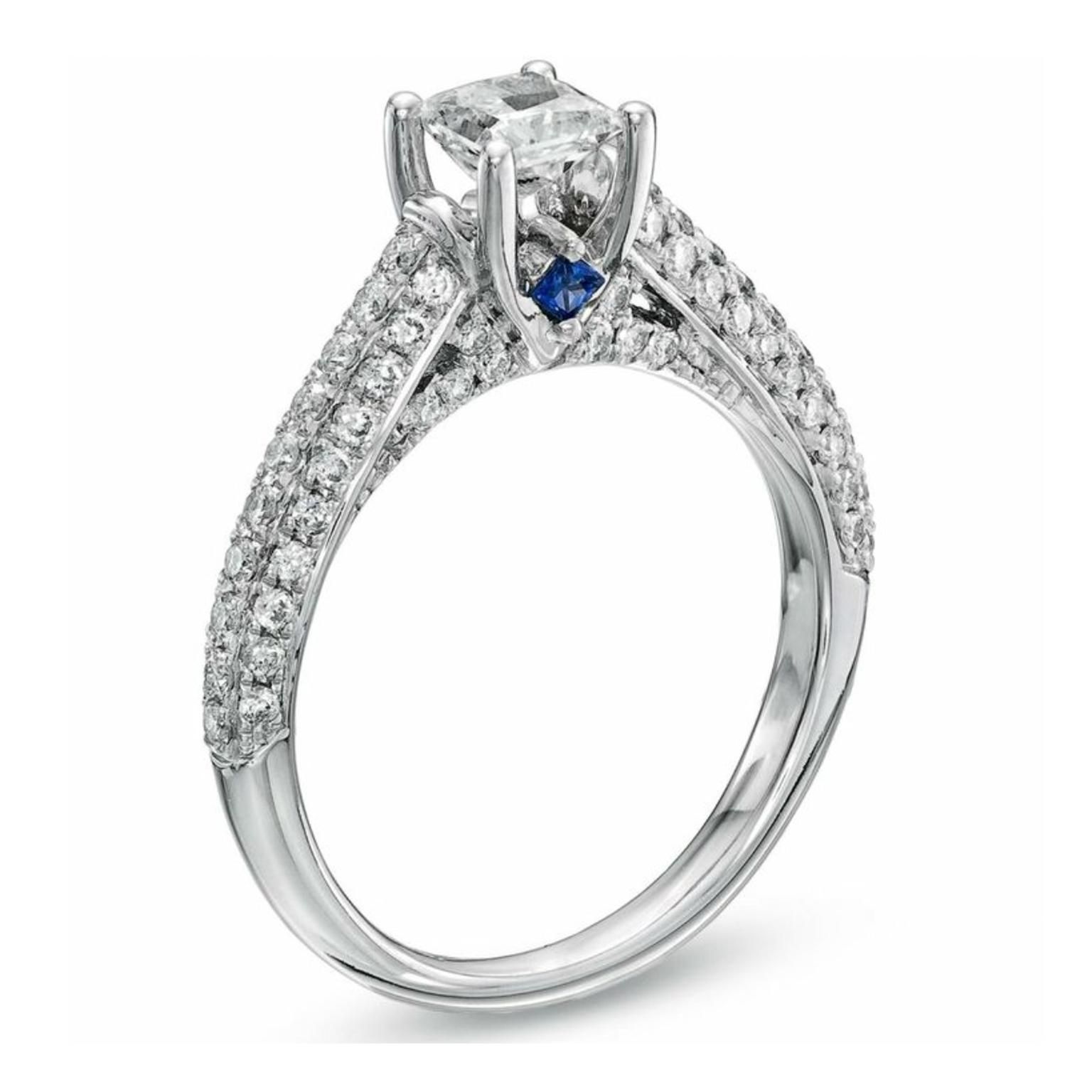 Love Princess Cut Diamond Engagement Ring Inside Best And Newest Vera Wang Love Collection Diamond Anniversary Bands In White Gold (View 24 of 25)