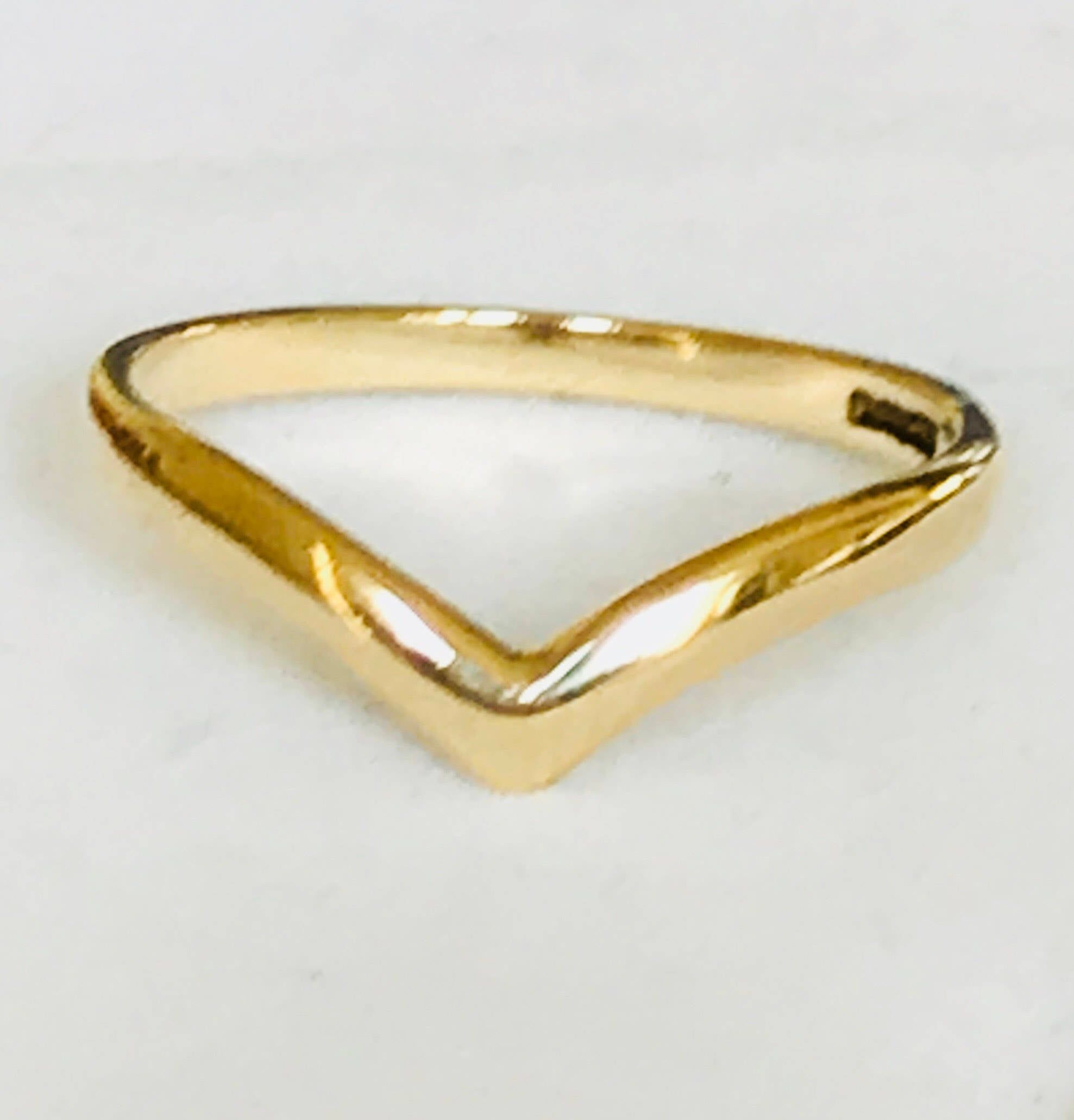Lovely Vintage 9ct Yellow Gold Wishbone Ring – Fully Hallmarked Throughout Most Up To Date Polished Wishbone Rings (View 22 of 25)