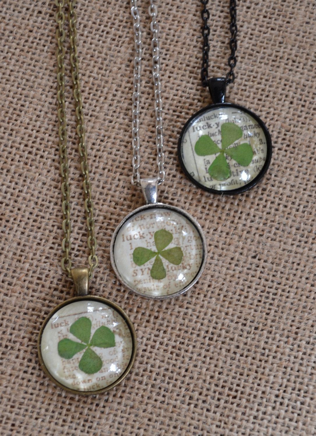 Lucky 4 Leaf Clover Pendant Necklace. $20.00, Via Etsy (View 15 of 25)