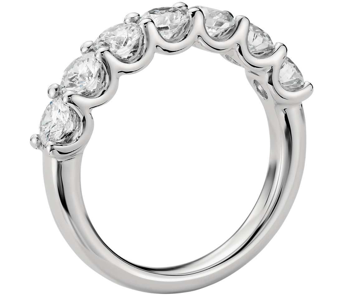 Luna Seven Stone Diamond Ring In Platinum (1 1/2 Ct (View 21 of 25)