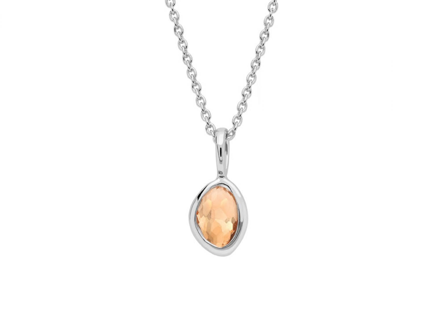 Lyst – Missoma Silver November Citrine Charm Necklace In Metallic In Newest November Droplet Pendant Necklaces (View 14 of 25)