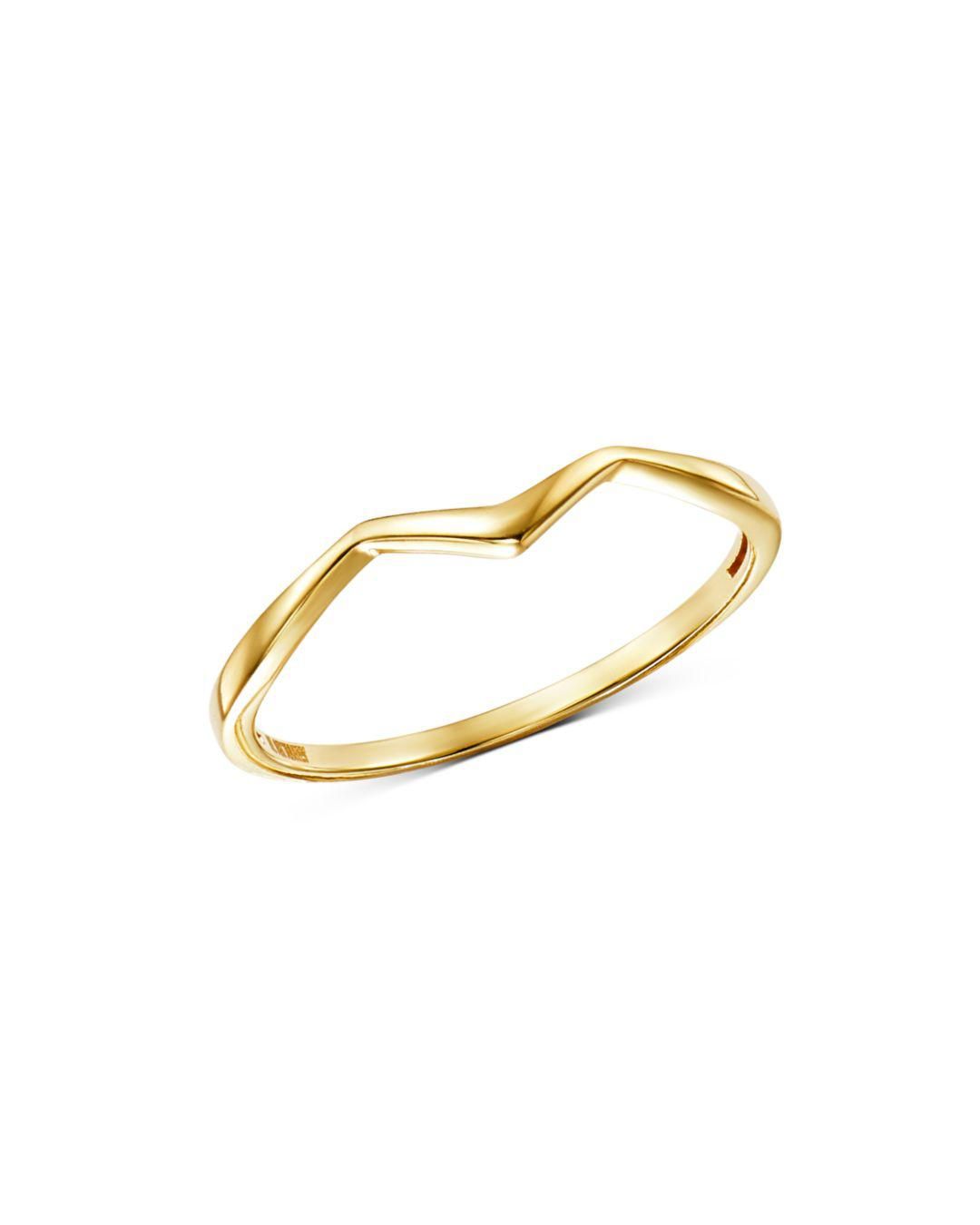 Lyst – Moon & Meadow Polished Zigzag Ring In 14k Yellow Gold In Metallic Within Most Recently Released Polished Zigzag Rings (View 1 of 25)