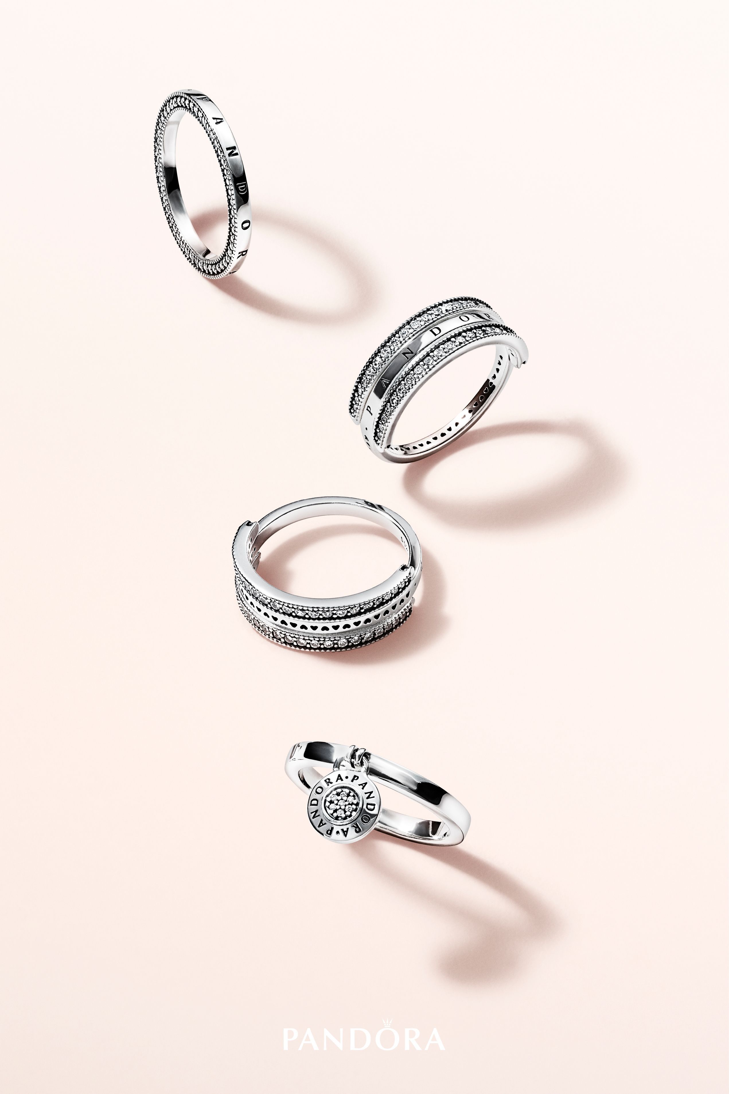 Make A Timeless Statement With New Rings From The Pandora Signature Regarding Best And Newest Pandora Logo Pavé Rings (View 20 of 25)