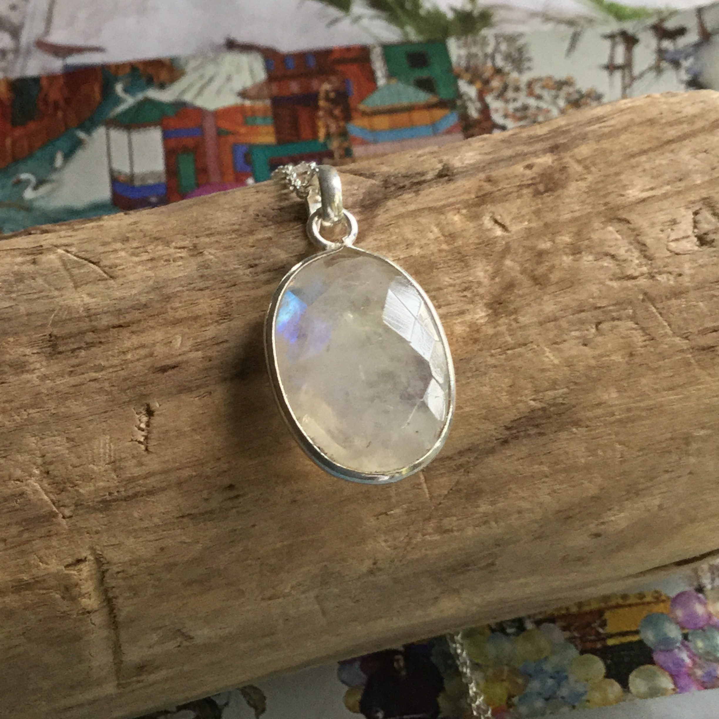 Moonstone Pendant Silver Necklace With Most Up To Date Grey Moonstone June Droplet Pendant Necklaces (View 18 of 25)
