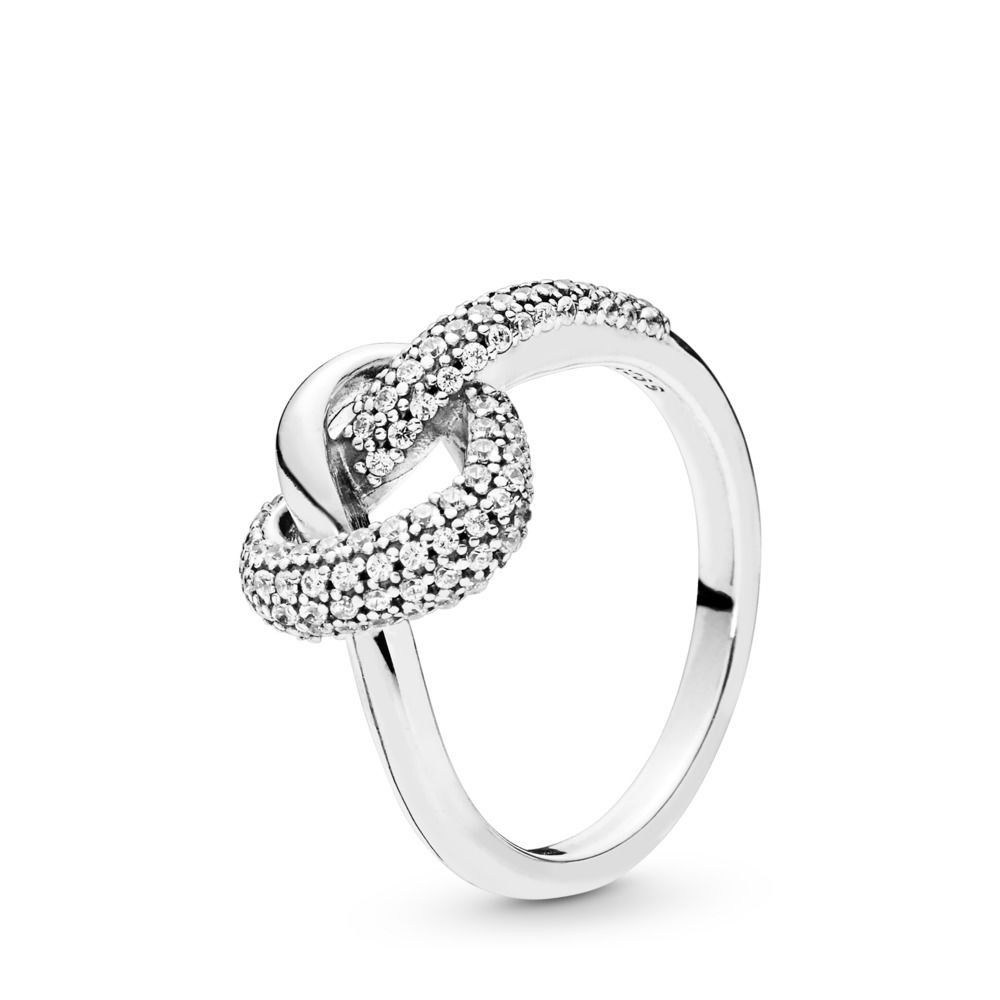 Mother's Day Pandora Knotted Heart Ring 198086cz | Roseshaxyrm With Regard To 2018 Polished & Sparkling Hearts Open Rings (View 23 of 25)