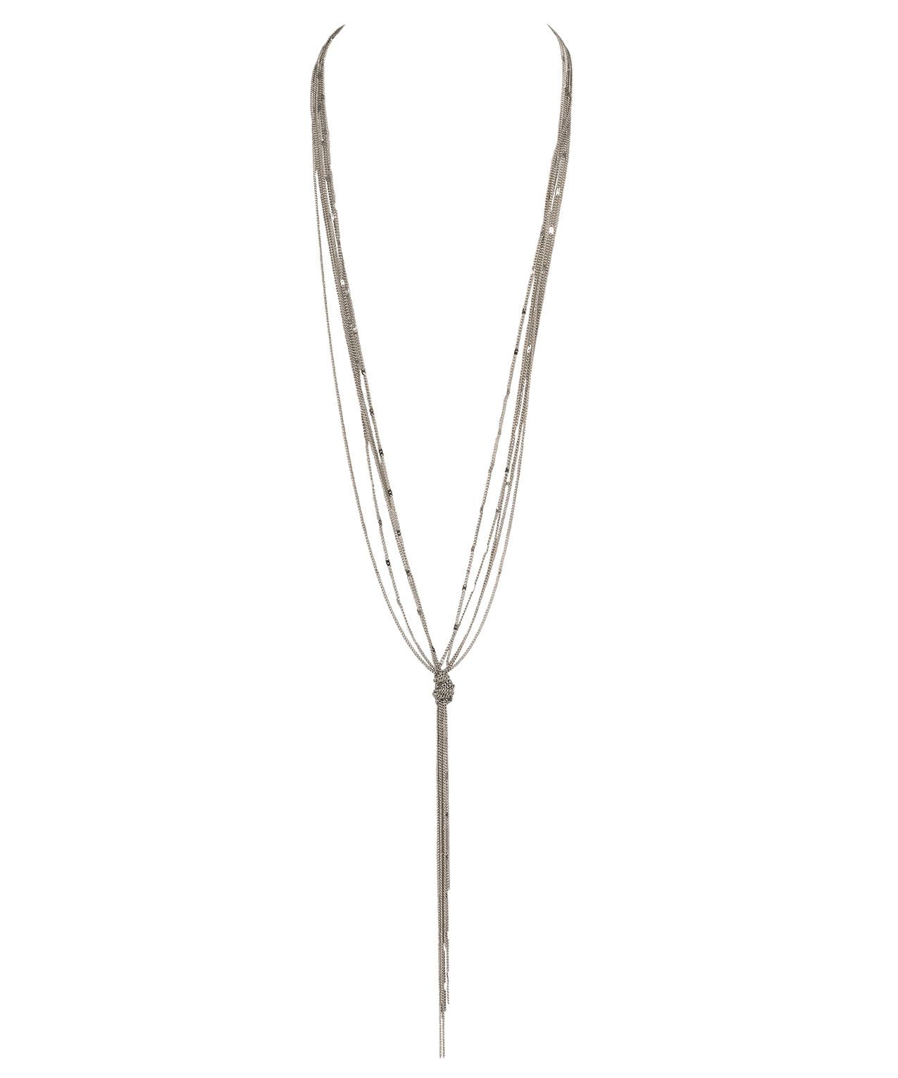 Multi Chain Knotted Tassel Necklace | Rickis With Regard To Recent Shimmering Knot Pendant Necklaces (View 23 of 25)