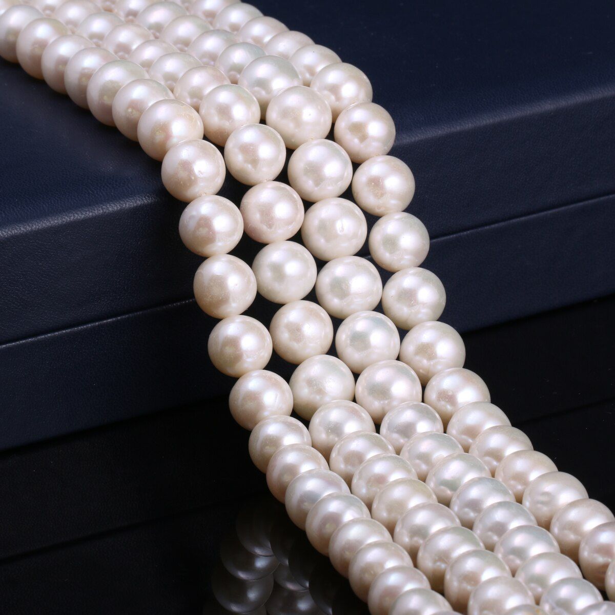 Natural New 12mm Black Round Freshwater Cultured Pearls Necklace Throughout 2019 Freshwater Cultured Pearls &amp; Beads Necklaces (View 8 of 25)