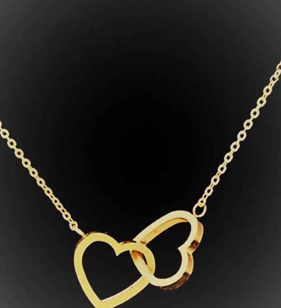 Necklace Interlocked Hearts Inside Newest Interlocked Hearts Collier Necklaces (View 16 of 25)