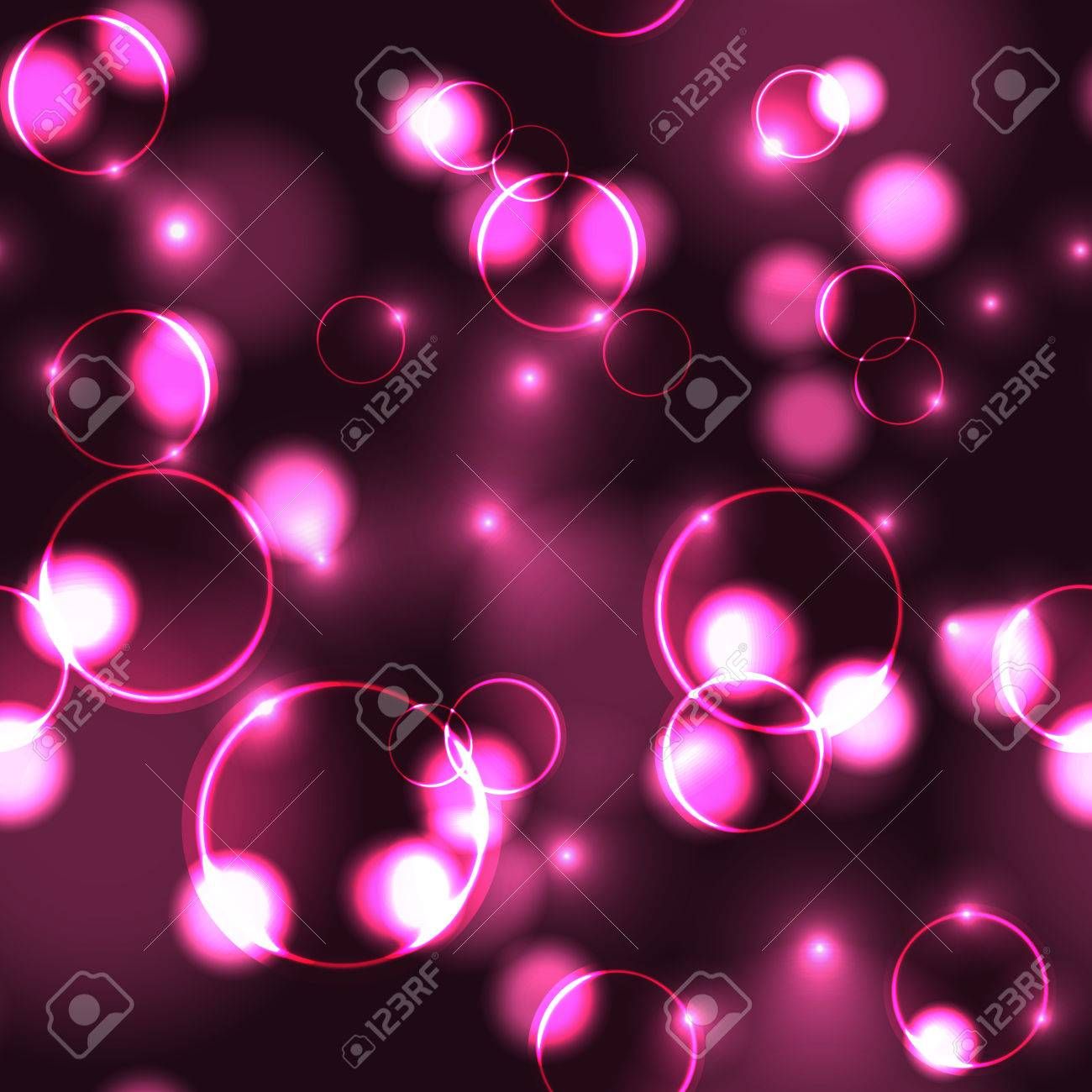 Neon Rose Bokeh Effect Seamless Pattern. Dark Background With. (View 4 of 25)