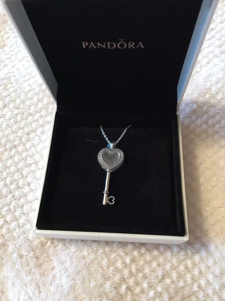 New Pandora Floating Heart Locket Necklace | In Nettleham, Lincolnshire |  Gumtree For Recent Pandora Lockets Heart Key Necklaces (View 17 of 25)