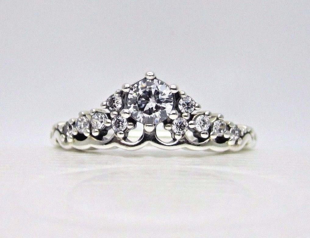 Newnew Pandora Pandora Fairytale Tiara Ring,5,6, 7,8,9 #196226cz Choose  Size 52,54,56,58 Disney Gift Love Authentic  (View 20 of 25)