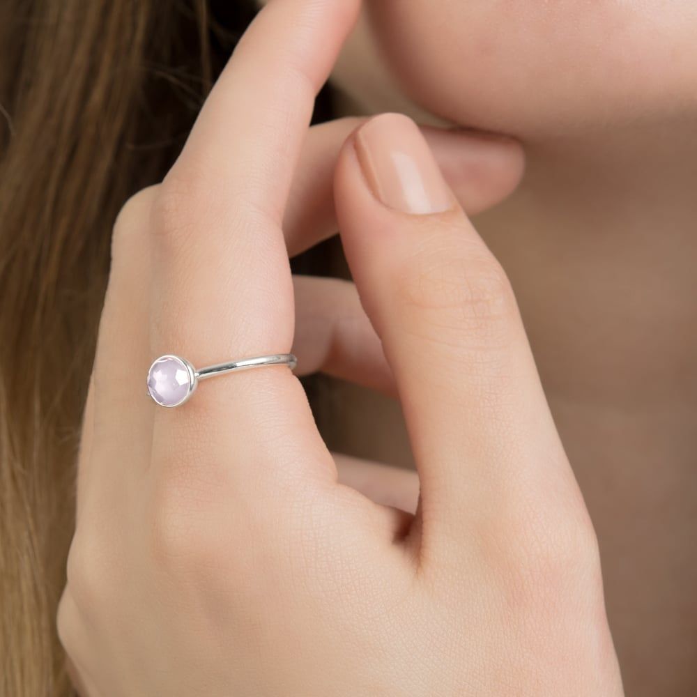 October Droplet Birthstone Ring 191012nop For Most Popular Opalescent Pink Crystal October Droplet Pendant Necklaces (View 12 of 25)