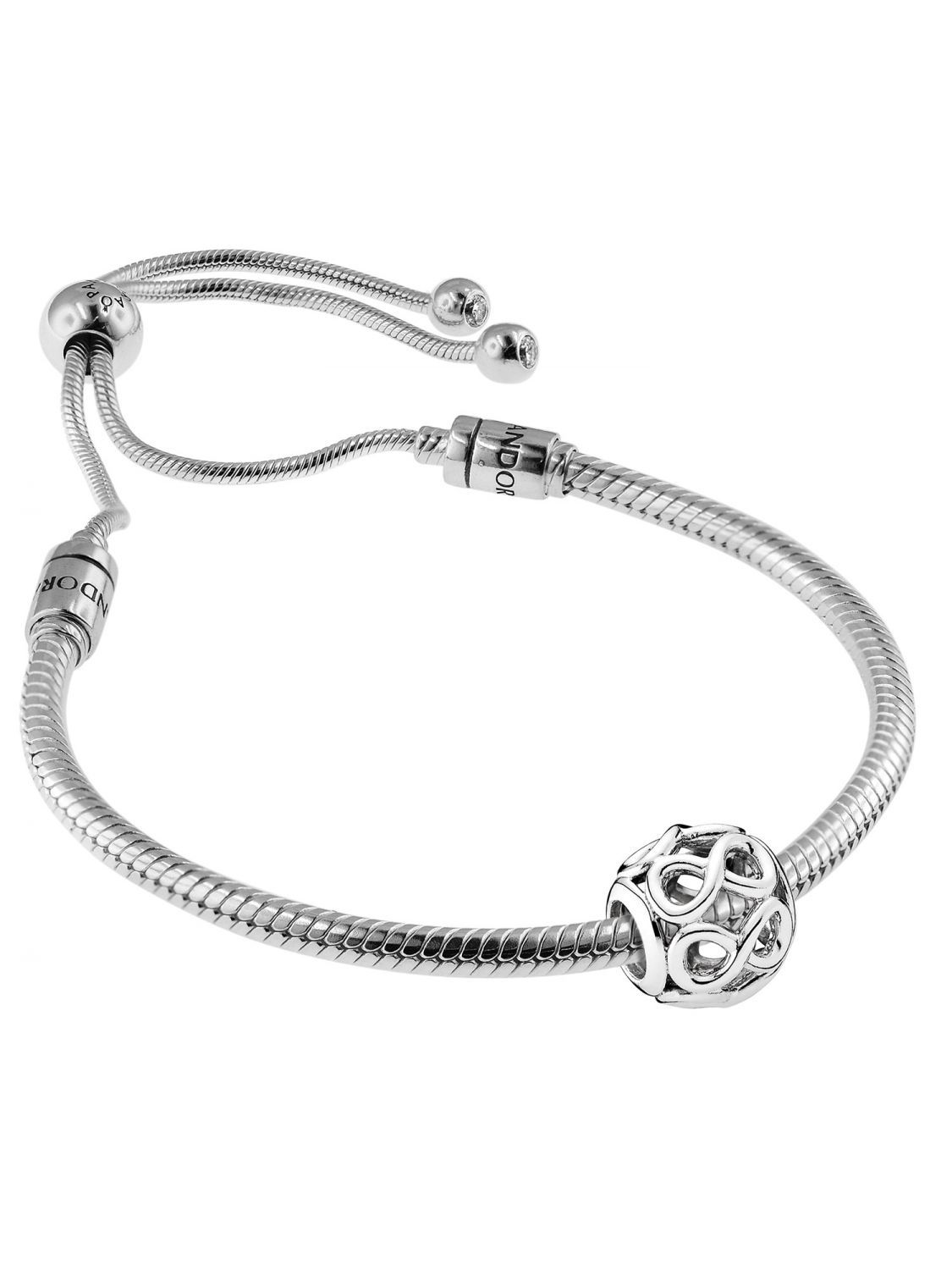 Pandora 08662 Bracelet Set Moments Sliding And Infinity For Most Recently Released Pandora Moments Snake Chain Necklaces (View 8 of 25)