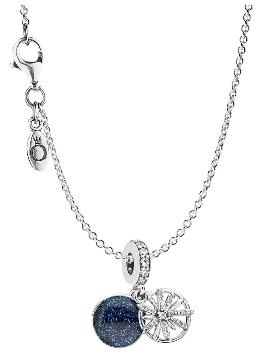 Pandora 08695 Necklace With Charm Dazzling Wishes Pertaining To Most Up To Date Dazzling Locket Pendant Necklaces (View 4 of 25)