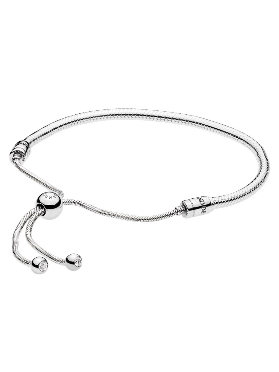 Pandora 597125cz Armband Moments Silver Sliding In Current Pandora Moments Small O Pendant Necklaces (View 11 of 25)