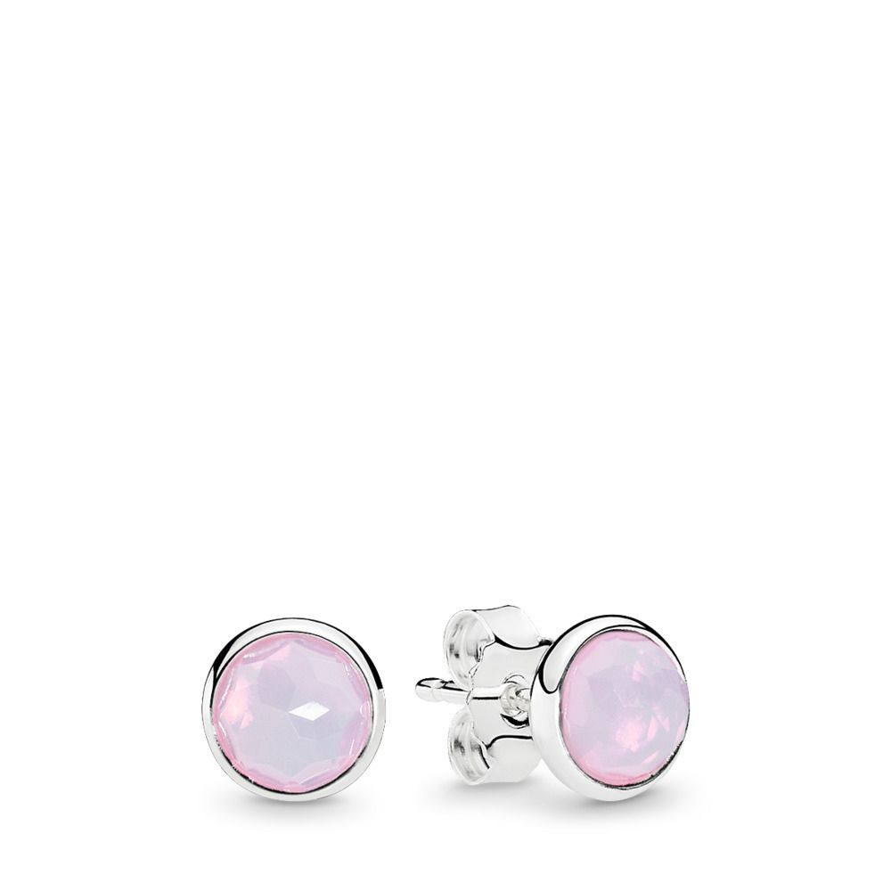 Pandora Birthstone Earrings October – Best All Earring Photos With Regard To Most Recent Opalescent Pink Crystal October Droplet Pendant Necklaces (View 23 of 25)