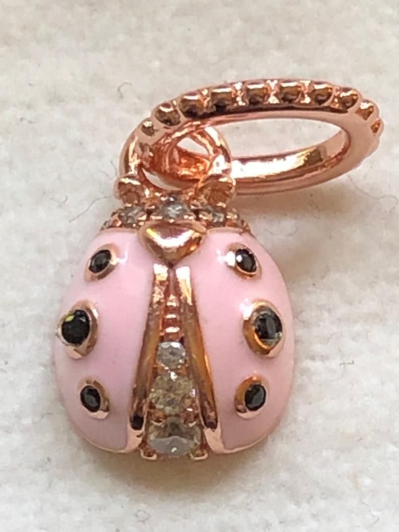 Pandora Charms, Lucky Pink Ladybird Pendant, Rose Gold Charms,animal  Charms,spring Charms,, Regarding 2019 Pink Ladybird Pendant Necklaces (View 19 of 25)