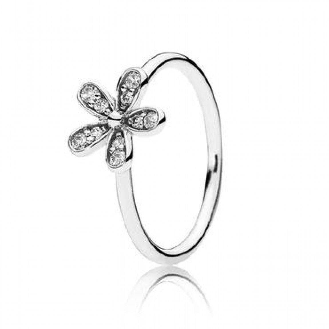 Pandora "dazzling Daisy" Stackable Ring, Clear Cz Throughout 2017 Classic Daisy Flower Band Rings (View 22 of 25)
