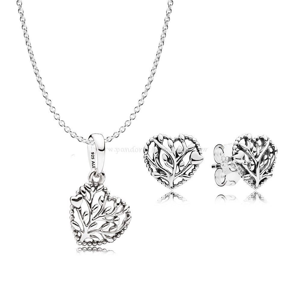 Pandora Dealers Flourishing Hearts Necklace And Earring Gift Set With Most Up To Date Pandora Moments Large O Pendant Necklaces (View 23 of 25)