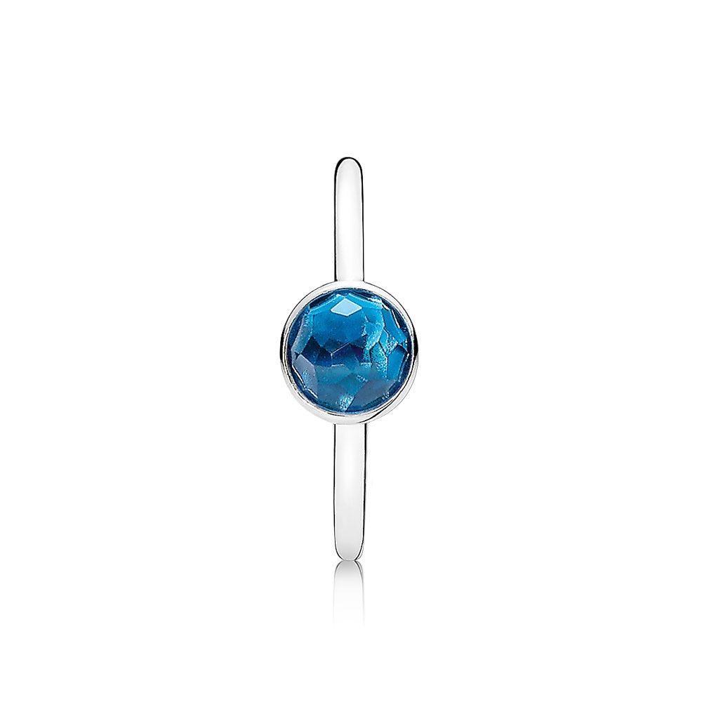 Pandora December Droplet Ring, London Blue Crystal 191012nlb Pertaining To 2020 London Blue Crystal December Droplet Pendant Necklaces (View 4 of 25)
