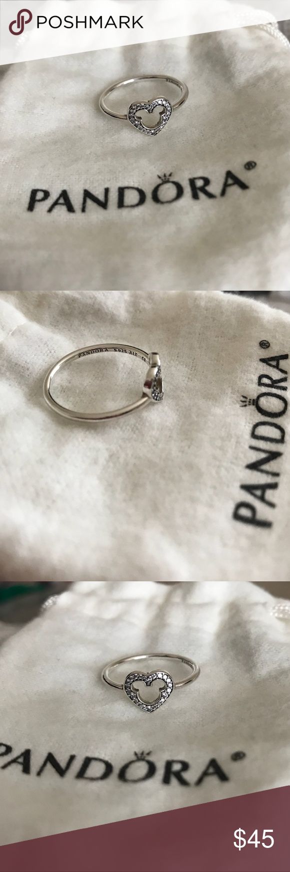 Pandora Disney Mickey Silhouette Ring Size  (View 10 of 25)