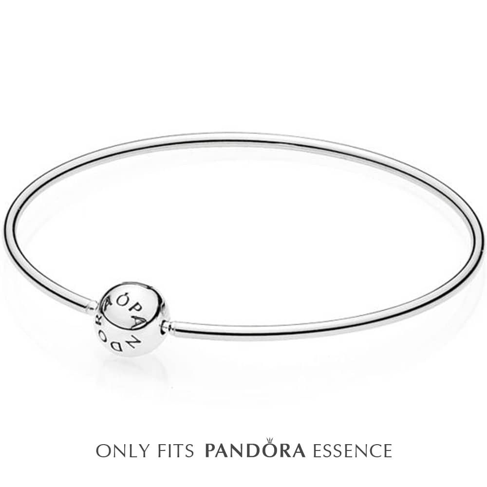 Pandora Essence Silver Charm Bangle 596006 Throughout 2020 Pandora Essence Collier Necklaces (View 13 of 25)