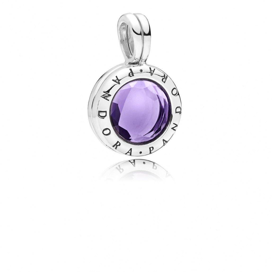 Pandora Faceted Floating Locket Charm, Synthetic Amethyst Regarding Best And Newest Faceted Locket Dangle Charm, Synthetic Amethyst Necklaces (View 3 of 25)
